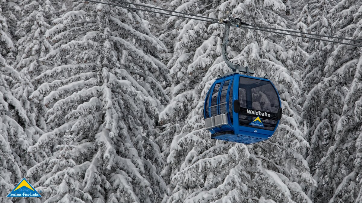 Gondelbahn Waldbahn Fiss im Winter | © Serfaus-Fiss-Ladis/Tirol