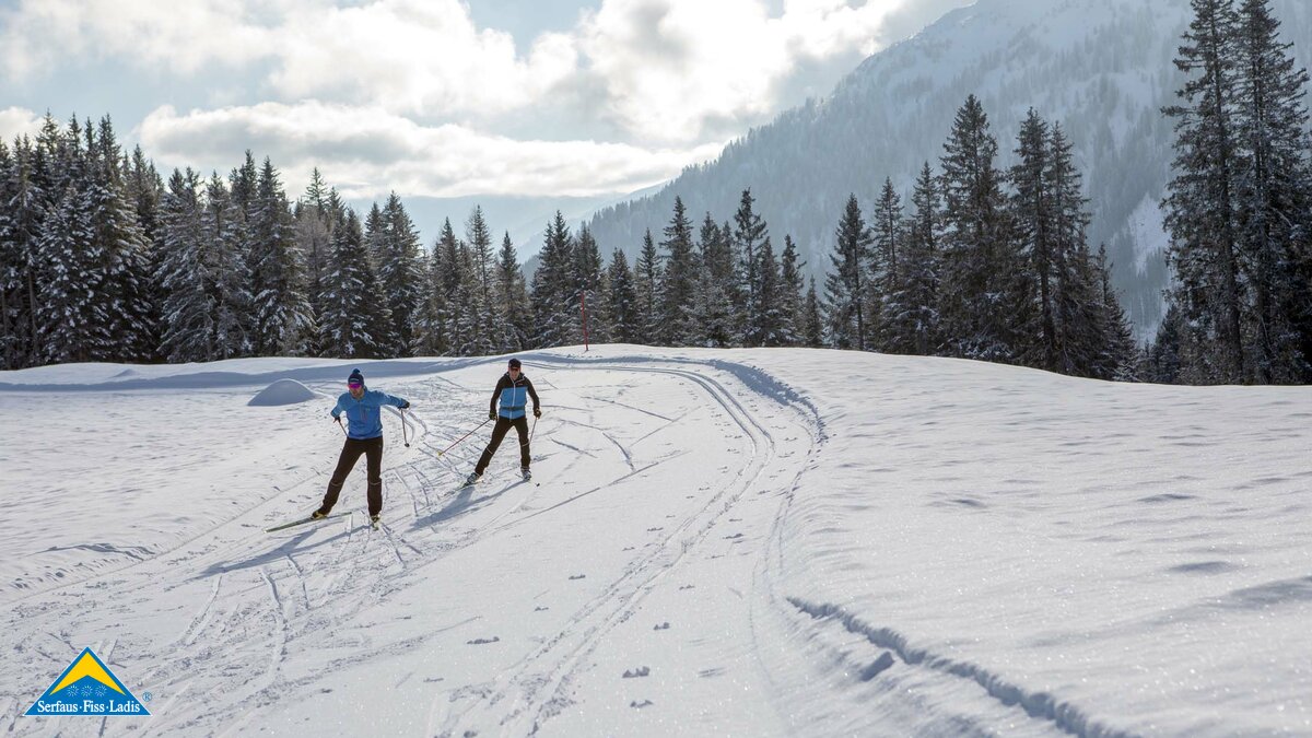Langlaufen auf den zahlreichen Langlaufloipen in Serfaus-Fiss-Ladis in Tirol  | © Serfaus-Fiss-Ladis Marketing GmbH | Andreas Kirschner 