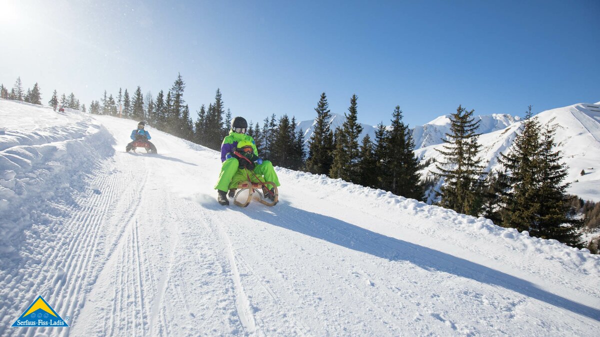 winterliche Familienrodelbahn in Serfaus-Fiss-Ladis in Tirol | © Andreas Kirschner