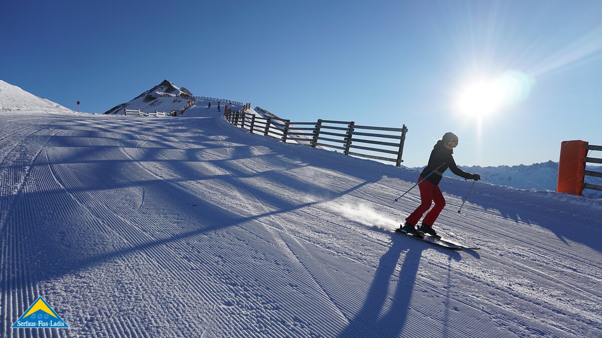 Erste Spur - Arrez-Non-Stop Abfahrt vom Pezid | © Seilbahn Komperdell GmbH/Tirol
