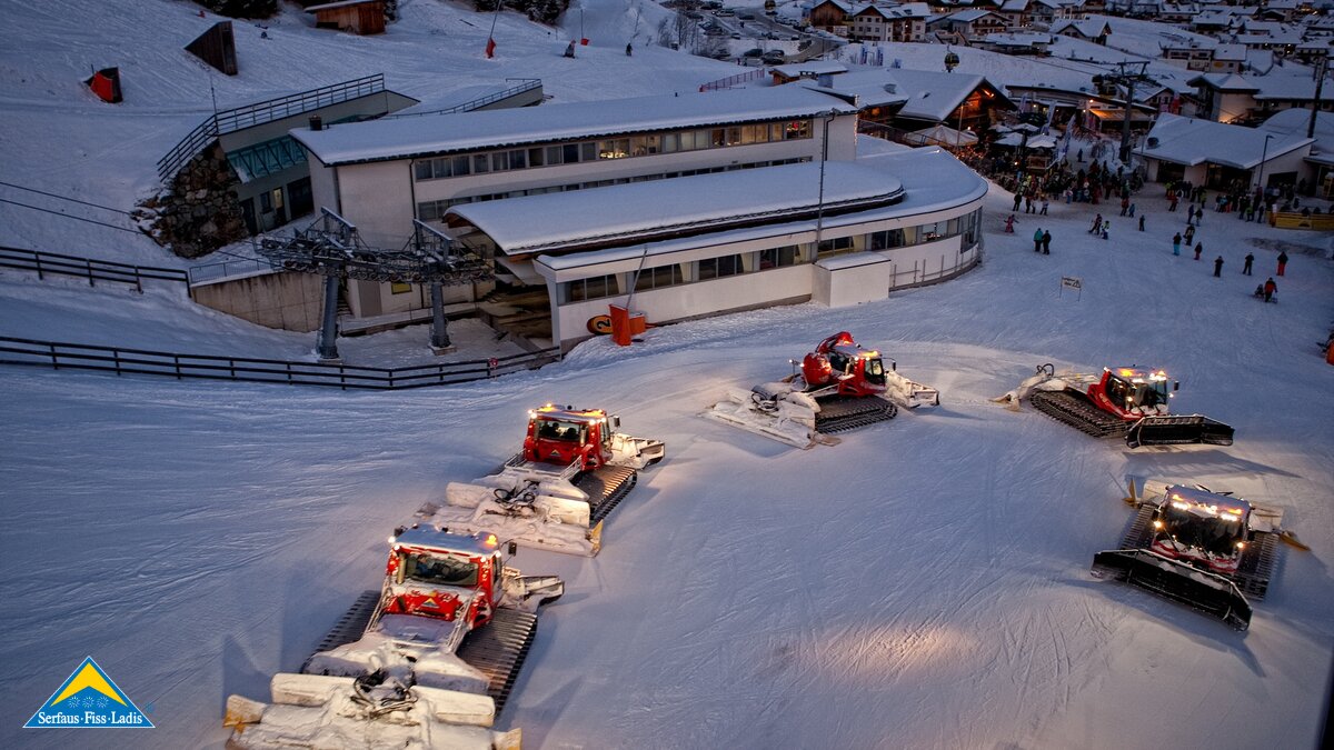 Pistenpräparierung bei Nacht | © Serfaus-Fiss-Ladis/Tirol