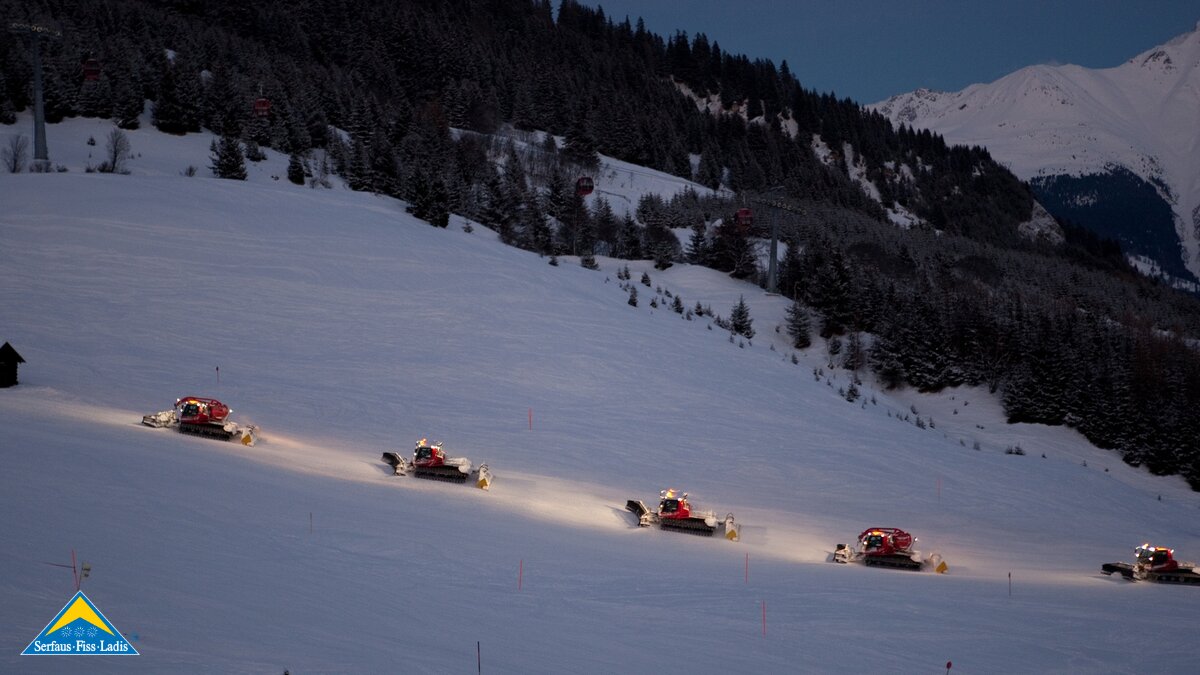 Pistenpräparierung im Akkord | © Serfaus-Fiss-Ladis/Tirol