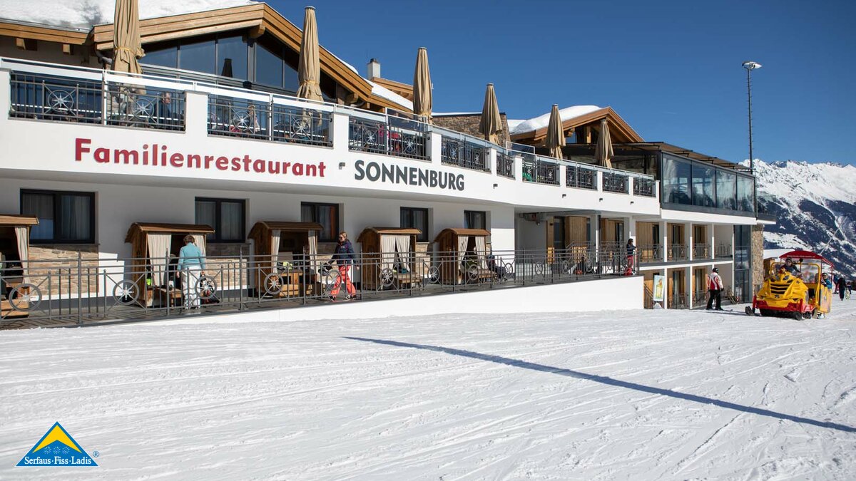 Das Familienrestaurant Sonnenburg befindet sich im Skigebiet Serfaus-Fiss-Ladis bei Bertas Kinderland | © Andreas Kirschner