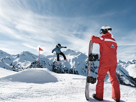 Snowboarden in der Skischule Fiss-Ladis | © Skischule Fiss-Ladis | Maria Knoll