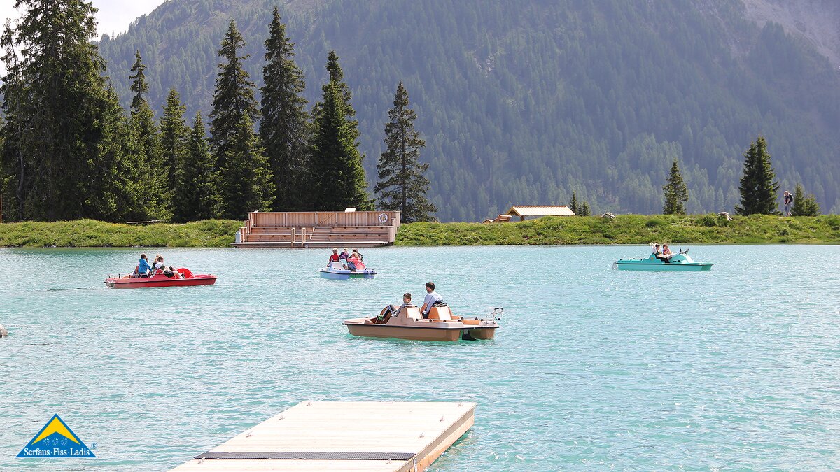 Tretboote am Högsee Serfaus | © Serfaus-Fiss-Ladis/Tirol
