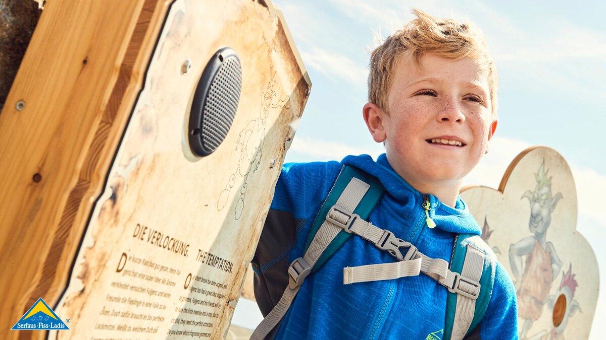 The Golden Man Trail is an interactive theme trail for the whole family in Serfaus-Fiss-Ladis in Tyrol | © christianwaldegger.com