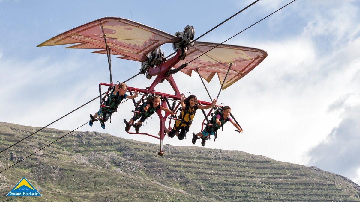 Fisser Flieger im Sommer-Funpark Fiss | © Serfaus-Fiss-Ladis/Tirol