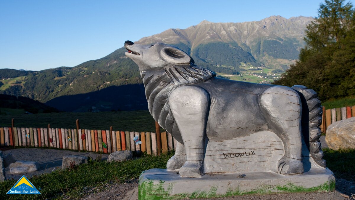 Wolfstatue am Wolfsee in Fiss | © Serfaus-Fiss-Ladis Marketing GmbH