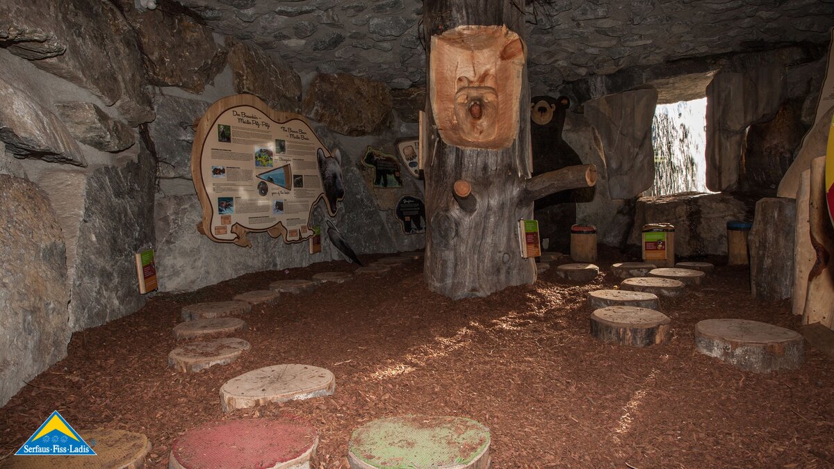 Stationen in der Bärenhöhle in Fiss