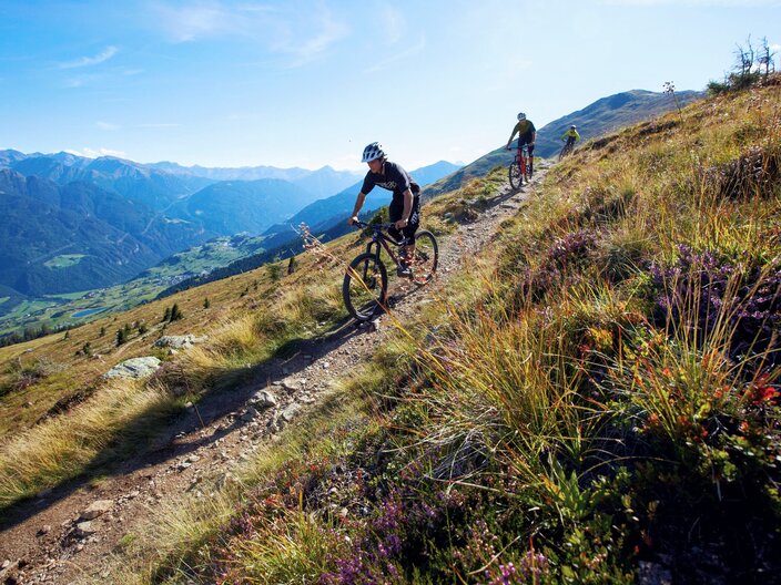 Talfahrt am Trail in Serfaus-Fiss-Ladis