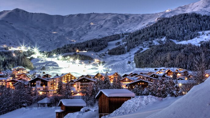 beleuchtete Möseralmabfahrt in Fiss | © Serfaus-Fiss-Ladis/Tirol