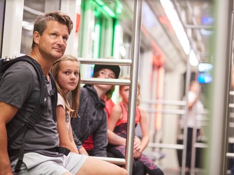 Fahrt in der U-Bahn in Serfaus-Fiss-Ladis