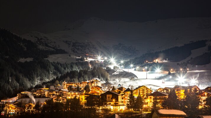 beleuchtete Möseralmabfahrt in Serfaus-Fiss-Ladis | © Andreas Kirschner