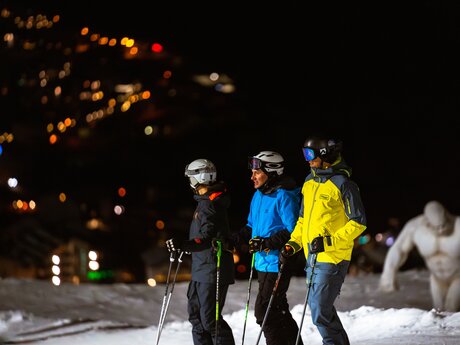 beleuchtete Möseralmabfahrt in Serfaus-Fiss-Ladis | © Serfaus-Fiss-Ladis Marketing GmbH | Markus Lindl