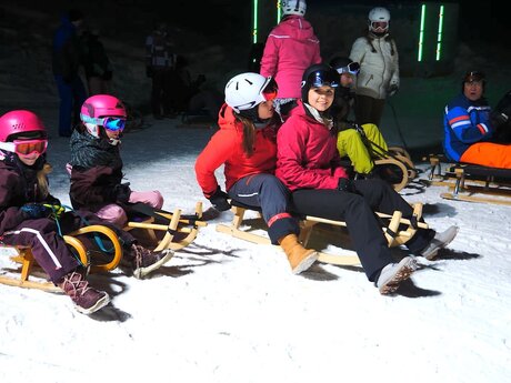 The tToboggan and fondue evening in Serfaus Fiss Ladis takes place on every Thursday | © Serfaus-Fiss-Ladis Marketing GmbH
