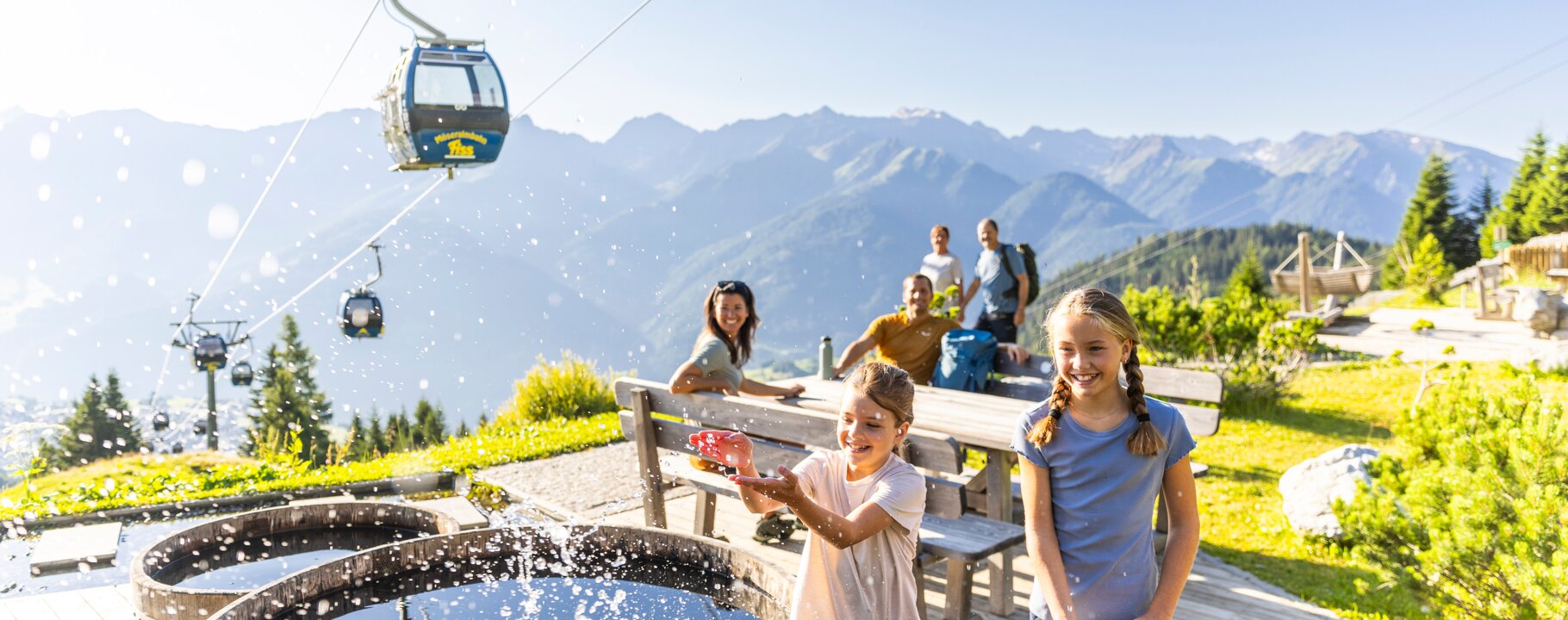 Großfamilie beim Sommer Funpark in Serfaus-Fiss-Ladis | © Serfaus-Fiss-Ladis Marketing GmbH | Daniel Zangerl
