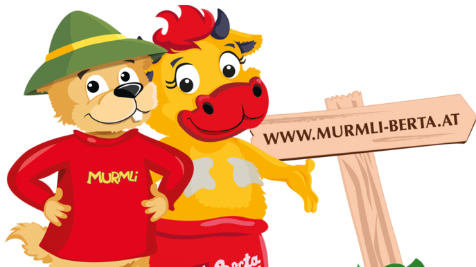 zeichnerische Darstellung der Maskottchen Murmli und Berta
