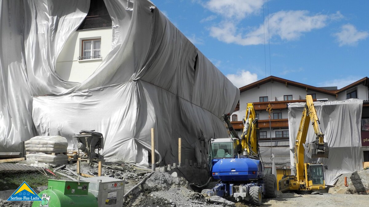 Baublog U-Bahn Serfaus Station Kirche | © Serfaus Fiss Ladis / Tirol