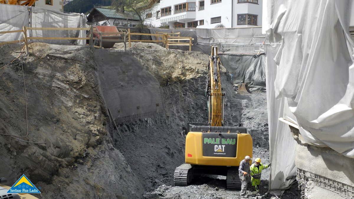 Baublog U-Bahn Serfaus Station Kirche | © Serfaus Fiss Ladis / Tirol