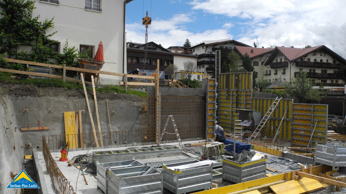 Noch viel Arbeit ist bei der U-Bahn Station Kirche in Serfaus Fiss Ladis in Tirol zu erledigen | © Serfaus Fiss Ladis