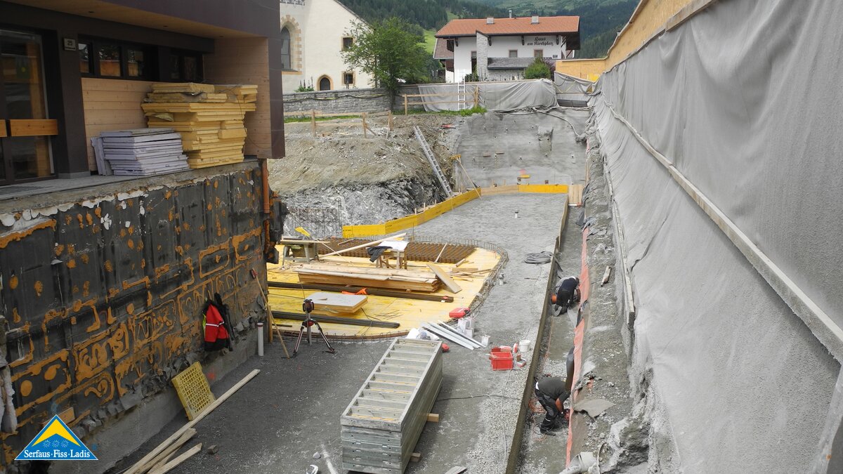 Baufortschritte bei der U-Bahn Station Kirche in Serfaus Fiss Ladis in Tirol | © Serfaus Fiss Ladis