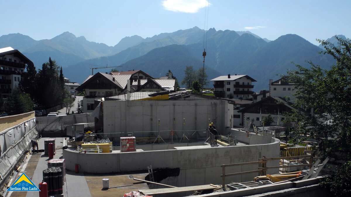 Bauarbeiten bei der U-Bahn Serfaus bei der Station Kirche neu in Serfaus Fiss Ladis in Tirol | © Serfaus Fiss Ladis