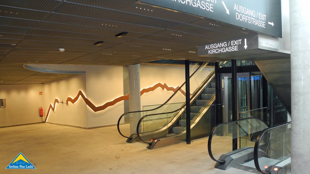 Die U-Bahn Station Kirche in Serfaus Fiss Ladis in Tirol erstrahlt in neuem Glanze | © Serfaus-Fiss-Ladis