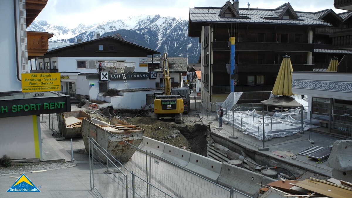 Umfangbauarbeiten bei der Station Zentrum der U-Bahn in Serfaus sind notwendig | © Serfaus-Fiss-Ladis
