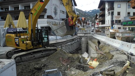 Aushubarbeiten für die neue U-Bahn in Serfaus-Fiss-Ladis in Tirol | © Serfaus-Fiss-Ladis