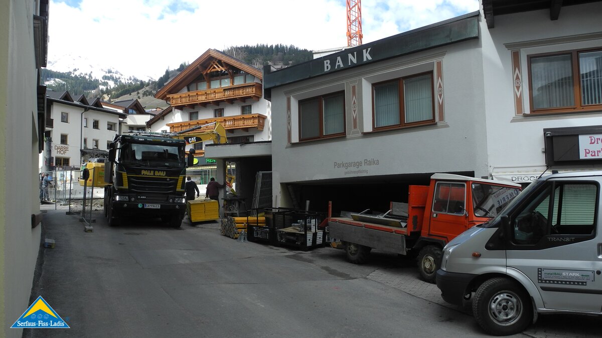 Umfangreiche Bau- und Sanierungsmaßnahmen bei der U-Bahn Station Zentrum der U-Bahn in Serfaus | © Serfaus-Fiss-Ladis