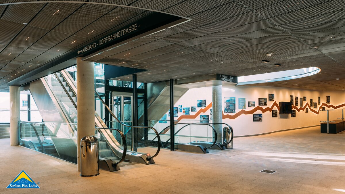 Die neue Station Kirche der U-Bahn in Serfaus in Tirol | © Andreas Schalber