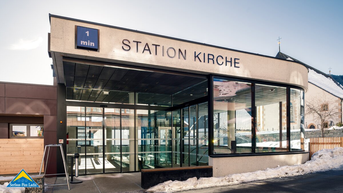 U-Bahn Station Kirche in Serfaus-Fiss-Ladis | © Andreas Schalber
