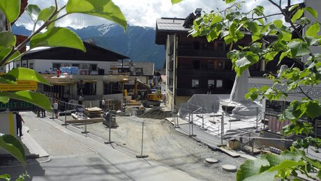 Der Umbau der U-Bahn Station Zentrum in Serfaus in Tirol schreitet zügig voran | © Serfaus-Fiss-Ladis