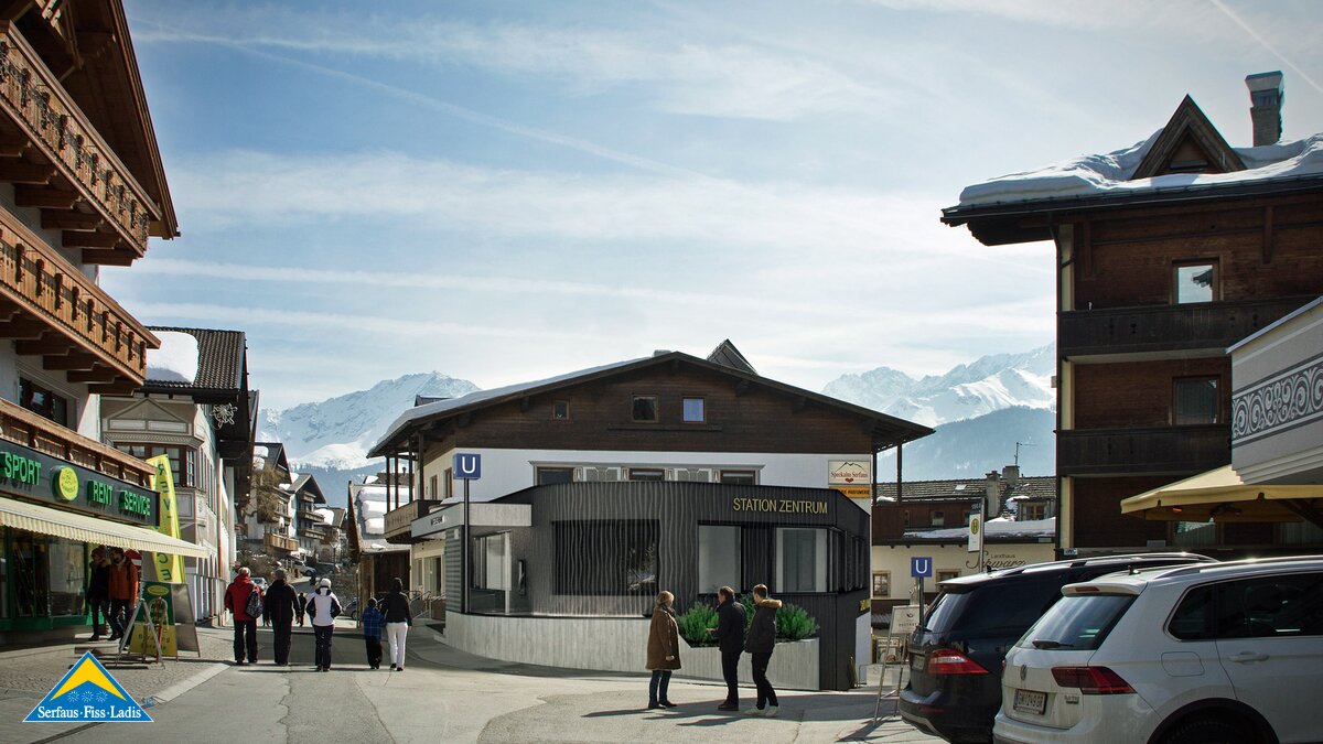 Ein Blick auf die neue U-Bahn Station Zentrum in Serfaus-Fiss-Ladis in Tirol | © Serfaus-Fiss-Ladis