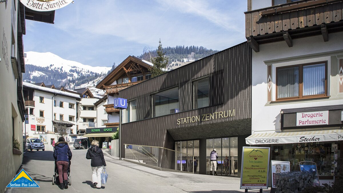 So wird die neue U-Bahn Station Zentrum in Serfaus in Tirol aussehen | © Serfaus-Fiss-Ladis