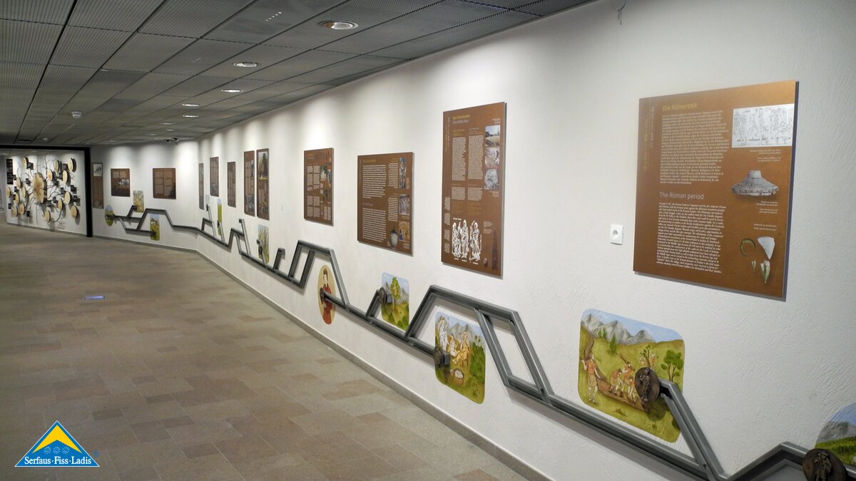 In der neuen Station Kirche der U-Bahn in Serfaus gibt es viel über die Kultur zu erfahren | © Serfaus-Fiss-Ladis