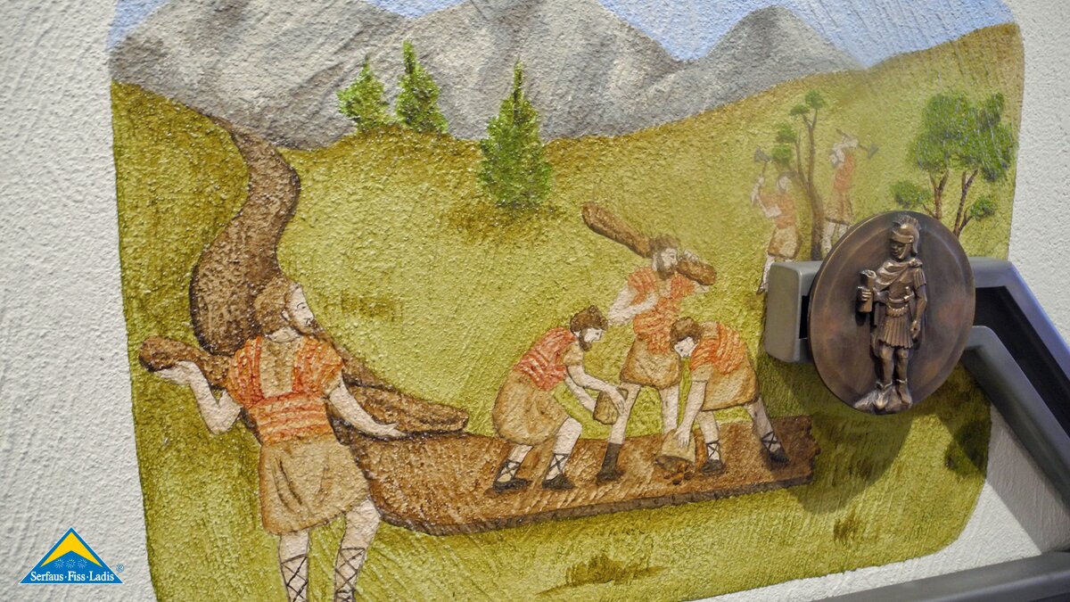 Für Kinder gibt es eine malerische Darstellung in der neuen U-Bahn Station Kirche in Serfaus in Tirol | © Serfaus-Fiss-Ladis