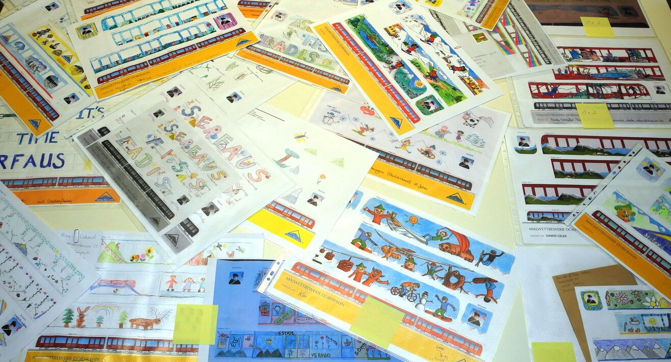 Zahlreiche Einsendungen zum Malwettbewerb der U-Bahn Serfaus sind eingegangen | © Serfaus-Fiss-Ladis