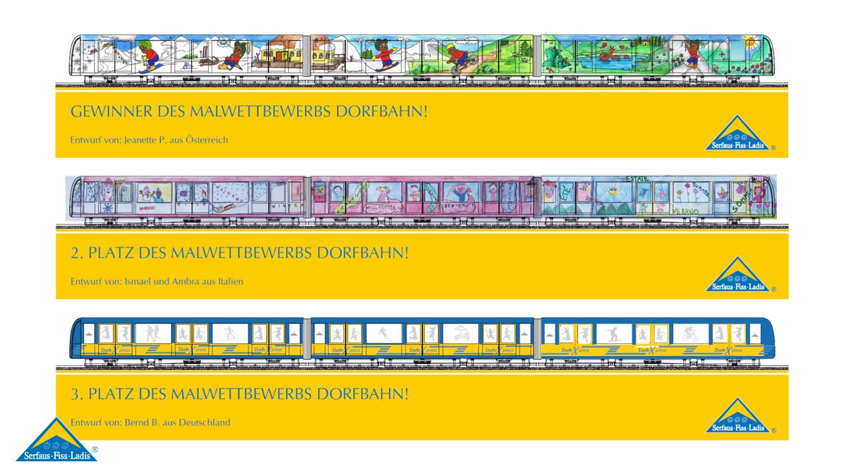 Die Top Zeichnungen der U-Bahn Serfaus-Fiss-Ladis in Tirol | © Serfaus-Fiss-Ladis
