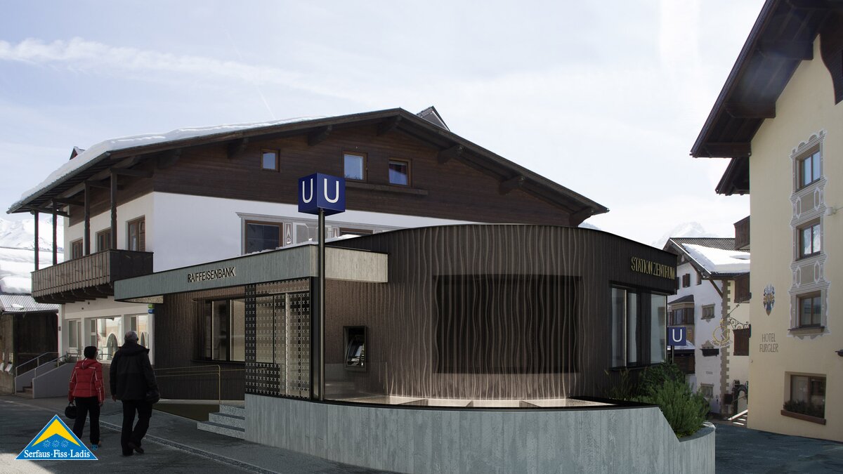 Die neue Station Zentrum bei der U-Bahn in Serfaus in Tirol | © Serfaus-Fiss-Ladis