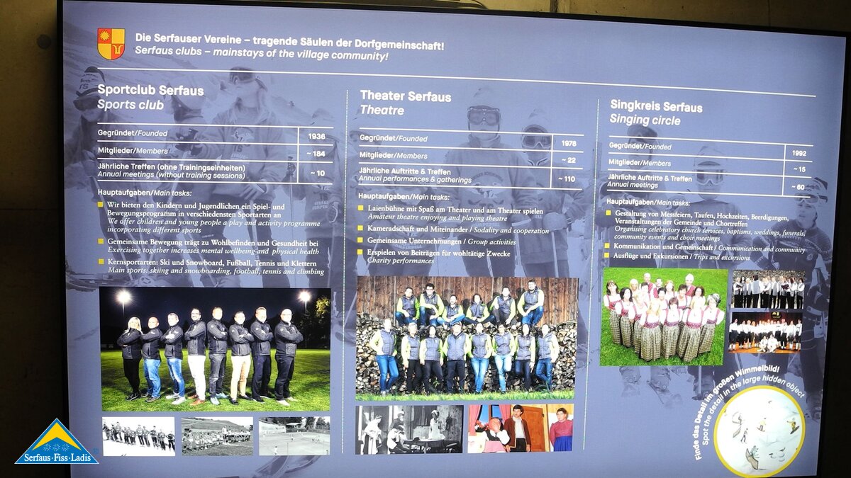 Der Sportclub Serfaus, das Theater Serfaus und der Singkreis in Serfaus werden vorgestellt | © Serfaus-Fiss-Ladis