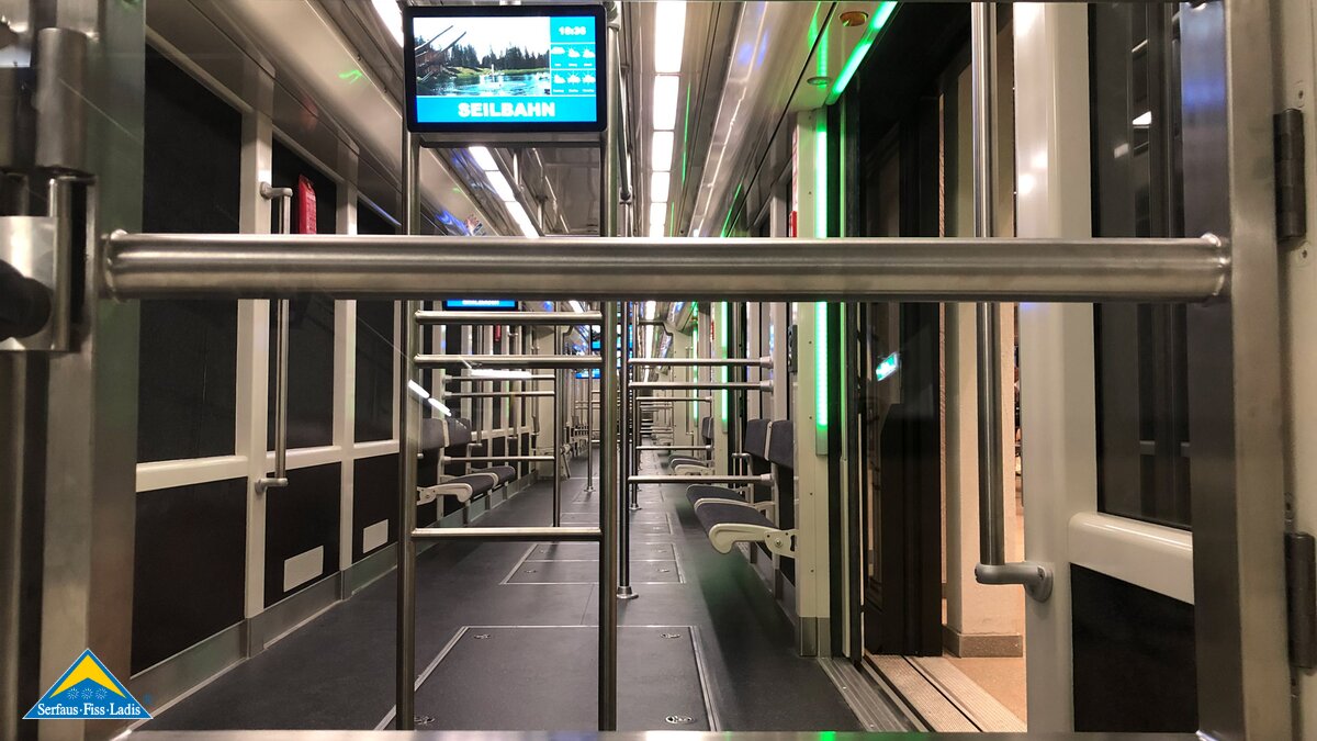 Der neue Innenraum der U-Bahn Serfaus in Tirol | © Serfaus-Fiss-Ladis
