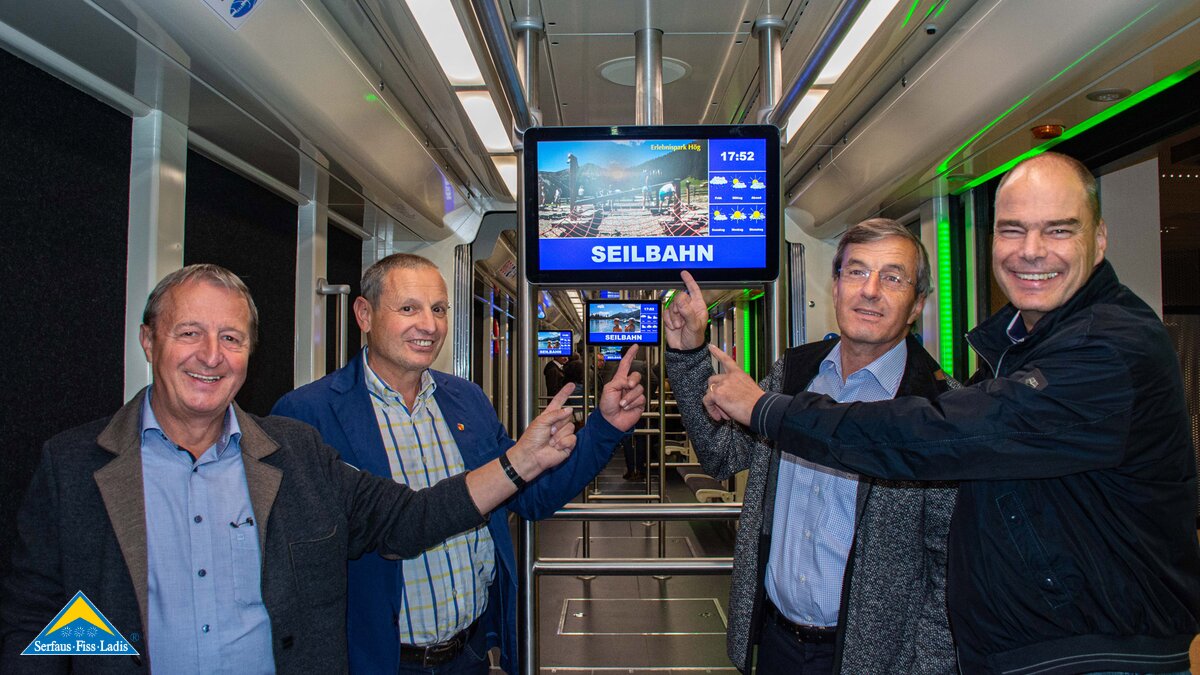 Die Verantwortlichen der Seilbahn Komperdell GmbH präsentierten die neue U-Bahn voller Stolz | © Serfaus-Fiss-Ladis