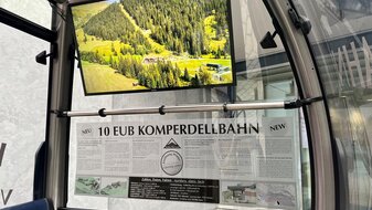 Bildschirm in der neuen Komperdellbahn Serfaus-Fiss-Ladis in Tirol | © Seilbahn Komperdell GmbH