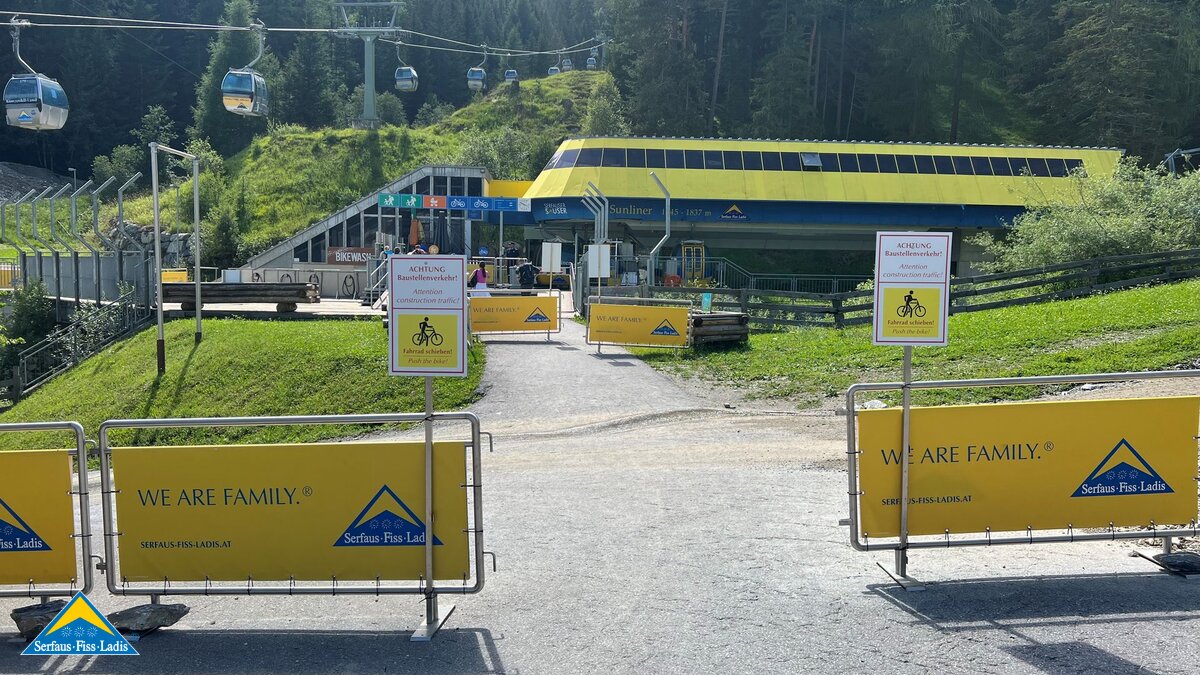 Bau neue Komperdellbahn in Serfaus-Fiss-Ladis Zugang Sunliner in Serfaus | © Seilbahn Komperdell GmbH
