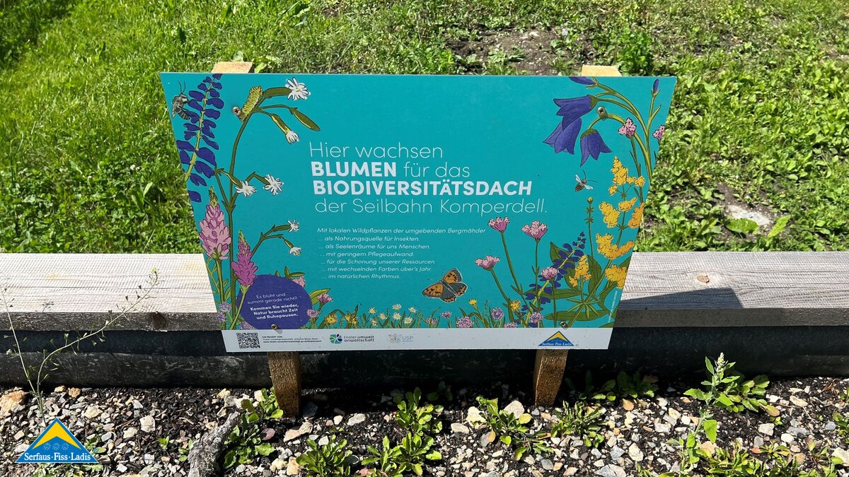 Projekt Biodiversitätsdach der Seilbahn Komperdell in Serfaus Bau Komperdellbahn Serfaus-Fiss-Ladis in Tirol | © Seilbahn Komperdell GmbH