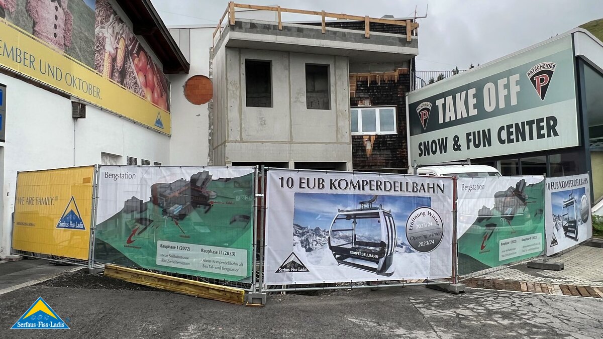 Baublog neue Komperdellbahn Baustelle Bergstation in Serfaus-Fiss-Ladis in Tirol | © Seilbahn Komperdell GmbH