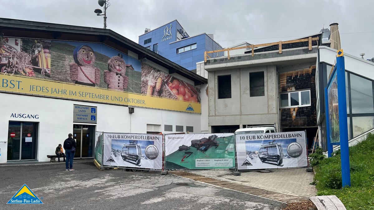 Baufortschritt neue Komperdellbahn in Serfaus-Fiss-Ladis in Tirol | © Seilbahn Komperdell GmbH