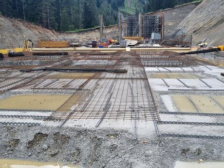 Bau der neuen Zwischenstation Komperdellbahn Serfaus-Fiss-Ladis in Tirol | © Seilbahn Komperdell GmbH