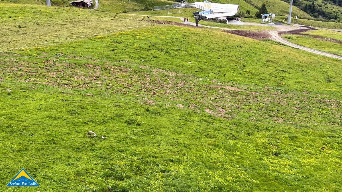 Komperdell  in Serfaus-Fiss-Ladis Blick auf neue Trasse der Komperdellbahn in Serfaus | © Seilbahn Komperdell GmbH